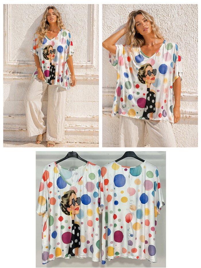 Oversized printed top