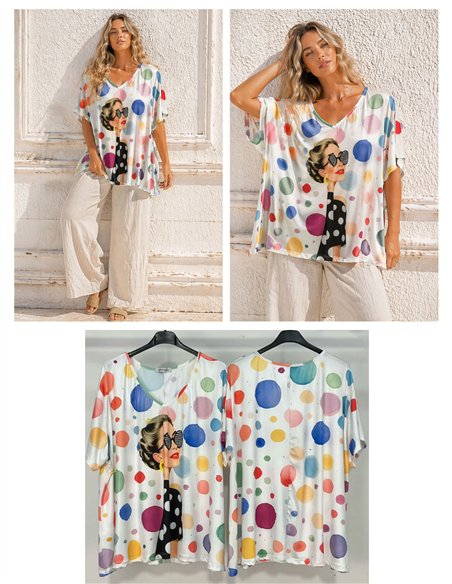 Oversized printed top