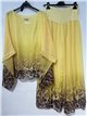 Conjunto blusa maxi de gasa animal print y pantalón