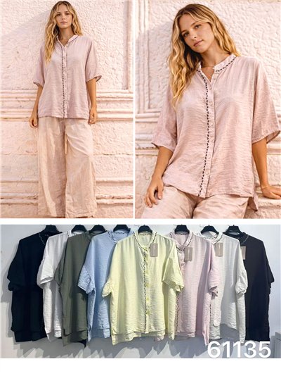 Camicetta taglie forti con finiture stampate 2