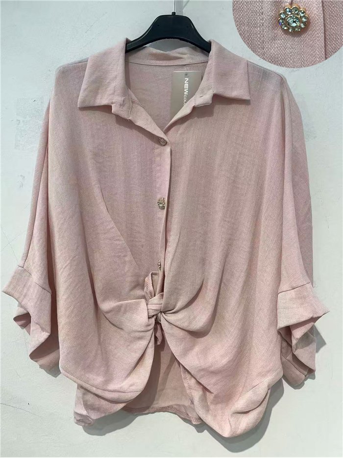 Camisa nudos con botones joya