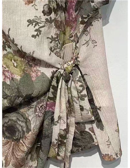 Floral blouse with side knot