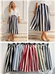 Striped midi skirt