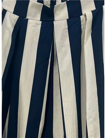 Striped midi skirt