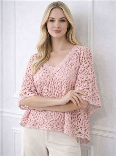 Blouse au crochet avec haut