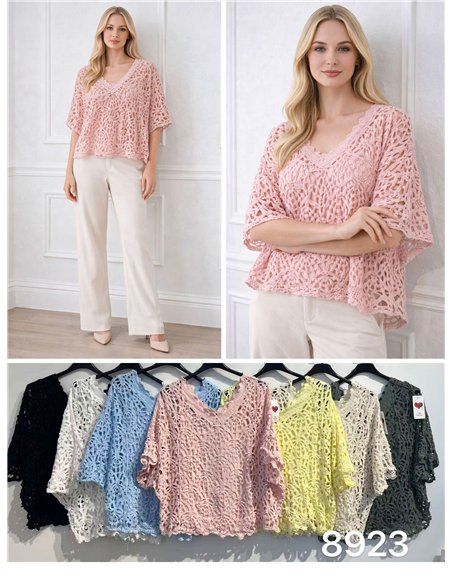 Häkelbluse mit Oberteil