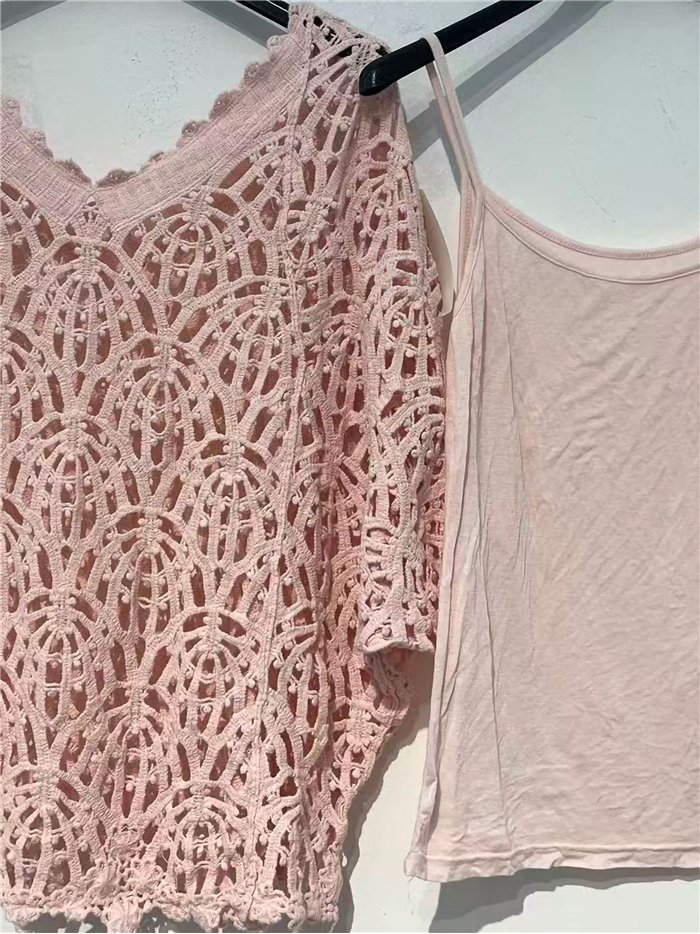 Häkelbluse mit Oberteil