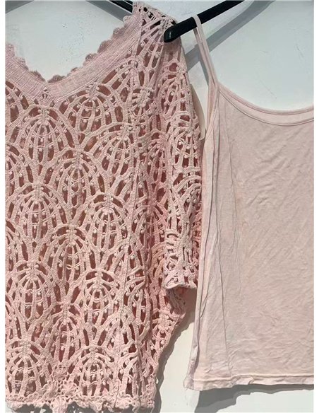 Häkelbluse mit Oberteil