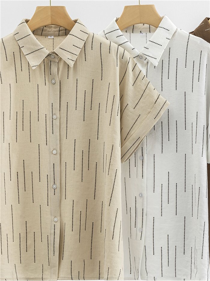 Conjunto camisa estampado lino y short