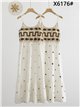 Vestido bordado crochet de tirantes