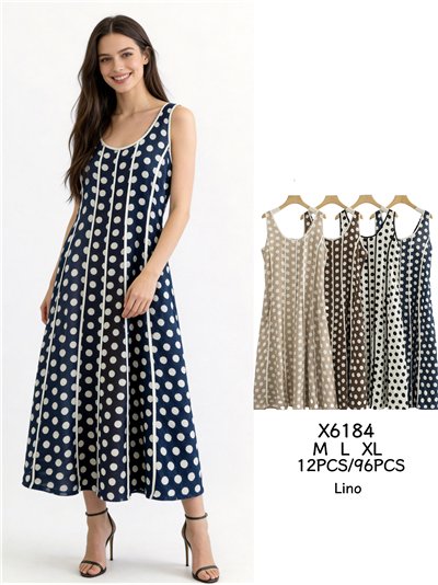 Vestido largo lunares 2