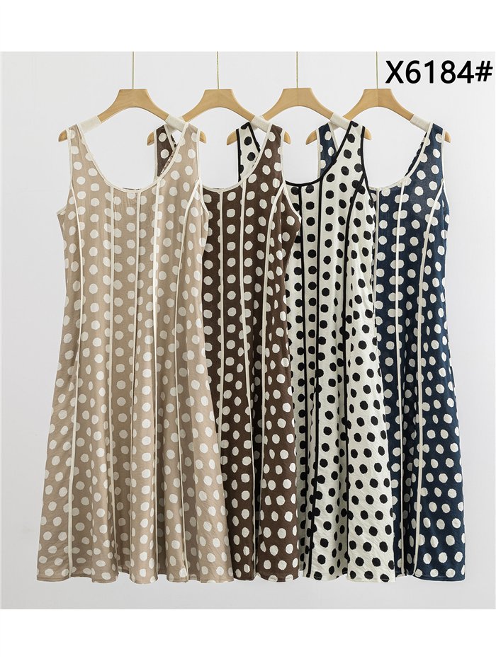 Vestido largo lunares