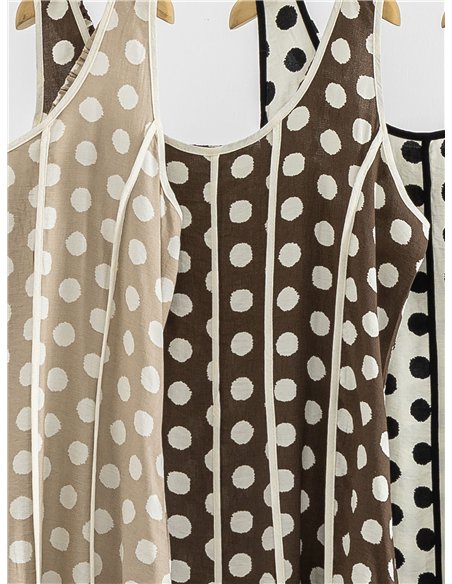 Vestido largo lunares