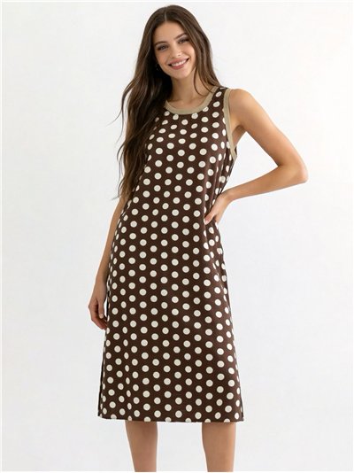 Vestido midi lunares