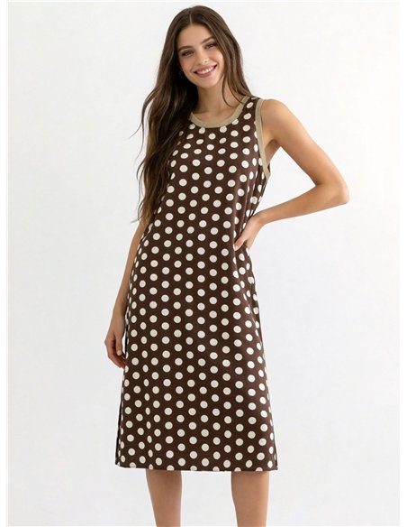 Vestido midi lunares