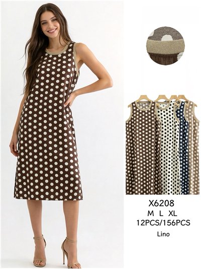 Vestido midi lunares 2