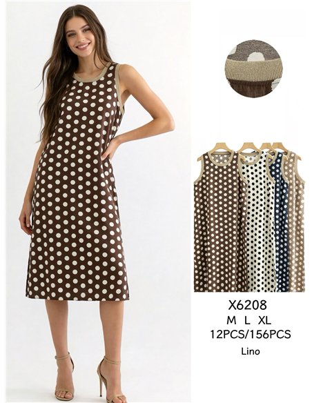 Vestido midi lunares