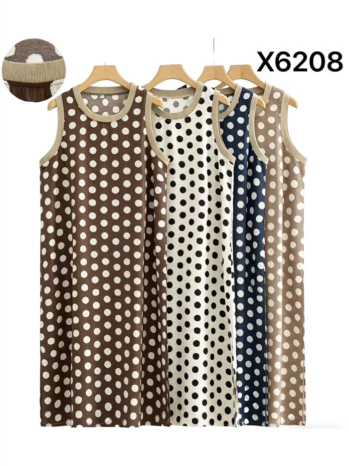 Vestido midi lunares