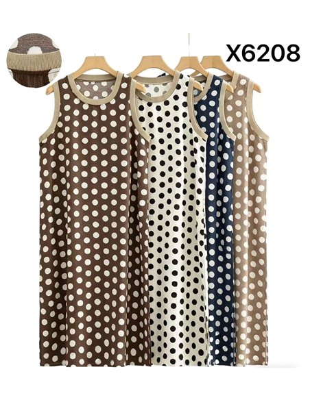 Vestido midi lunares