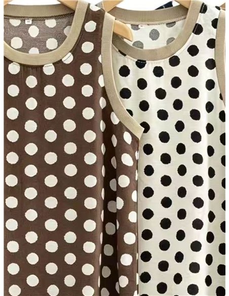 Vestido midi lunares