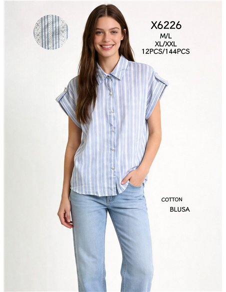 Camisa algodón rayas