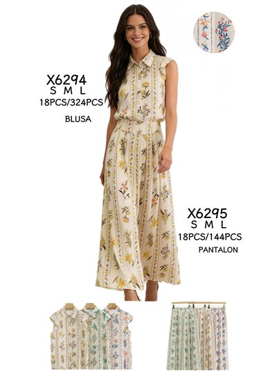 Pantalón palazzo estampado 2