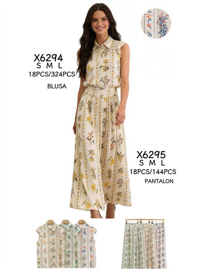 Pantalón palazzo estampado