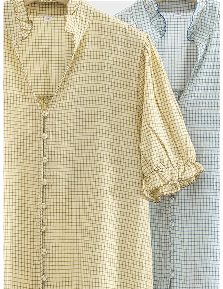 Blusa vichy con volante