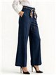 Pantalon à jambes larges avec écharpe