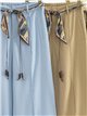 Pantalon à jambes larges avec écharpe