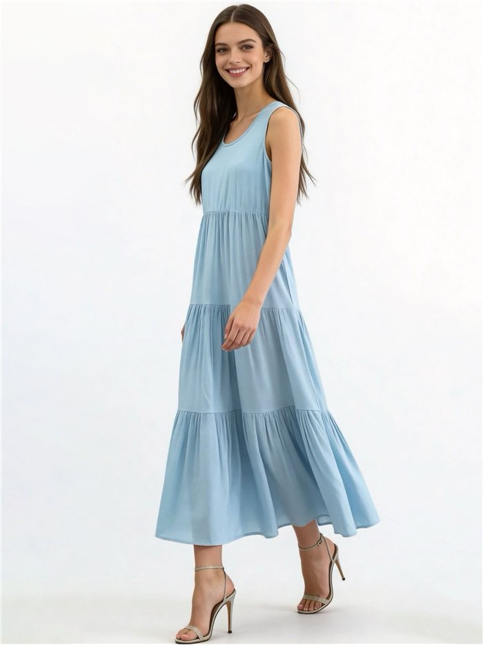 Vestido largo sin mangas