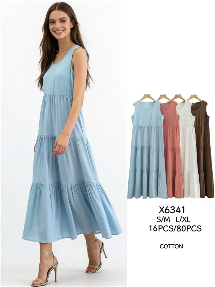 Vestido largo sin mangas