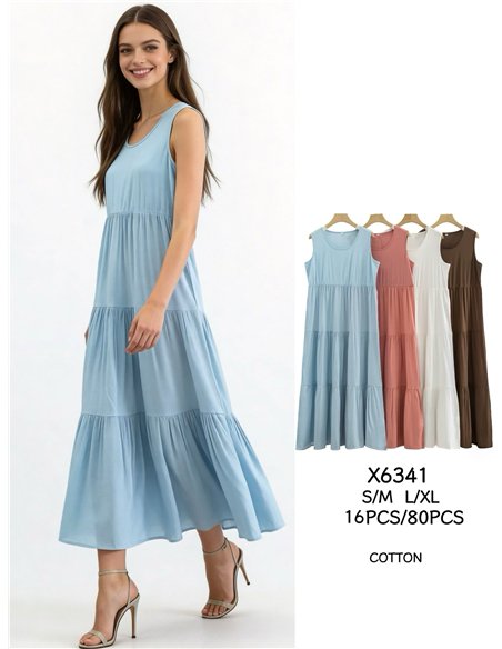 Vestido largo sin mangas