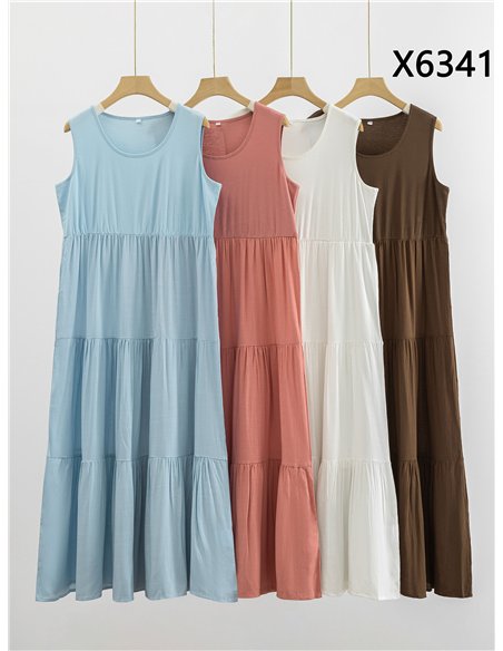 Vestido largo sin mangas