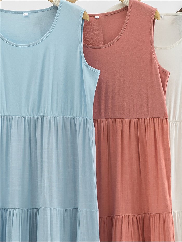 Vestido largo sin mangas