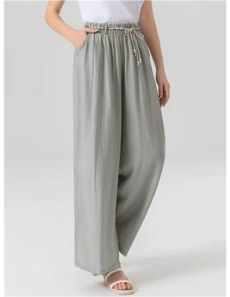 Pantaloni palazzo fluidi con coulisse