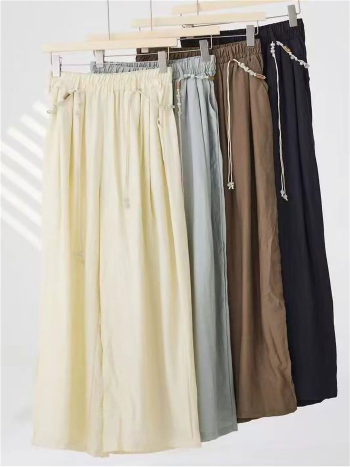 Pantaloni palazzo fluidi con coulisse