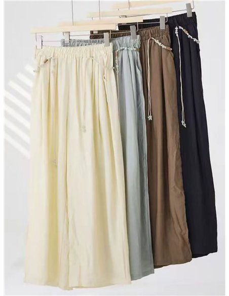 Pantaloni palazzo fluidi con coulisse