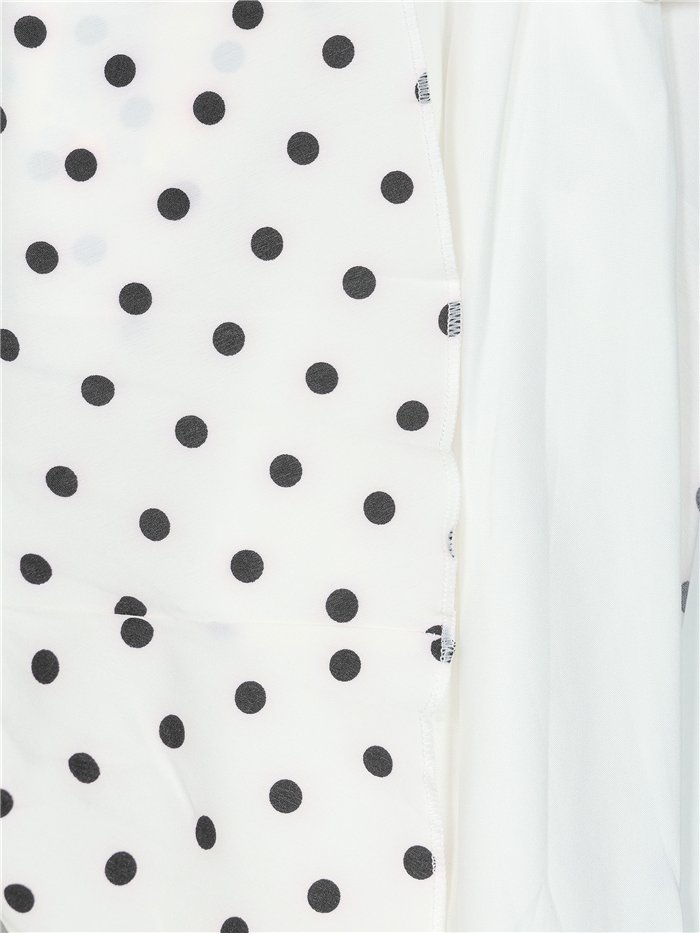 saia curta de bolinhas