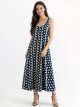 Vestido largo lunares