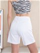 weiße Jeans-Bermudashorts