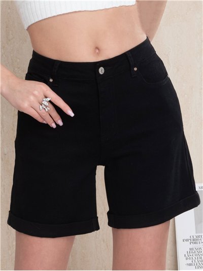 Bermuda jeans preta