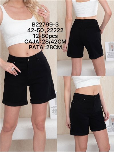 Bermuda jeans preta 2