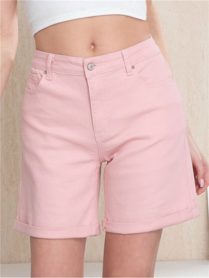 Bermuda jeans rosa