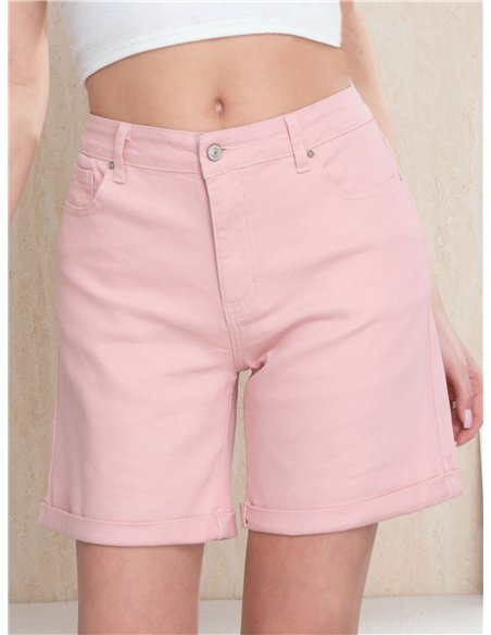 Bermuda jeans rosa
