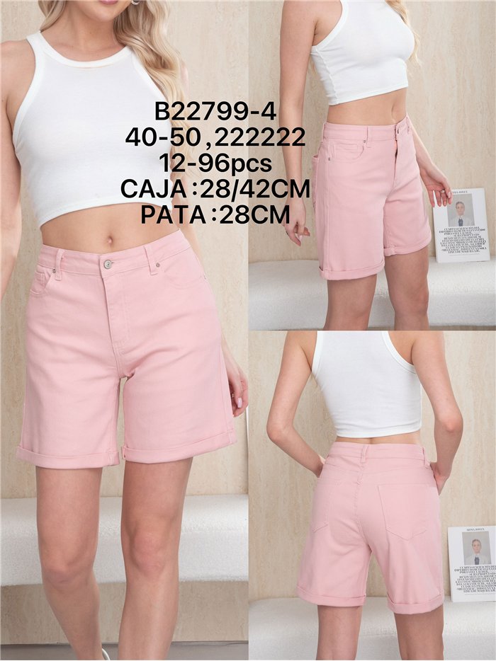 Bermuda jeans rosa