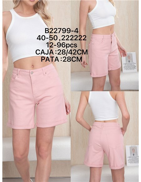 Bermuda jeans rosa