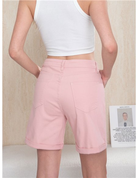 Bermuda jeans rosa