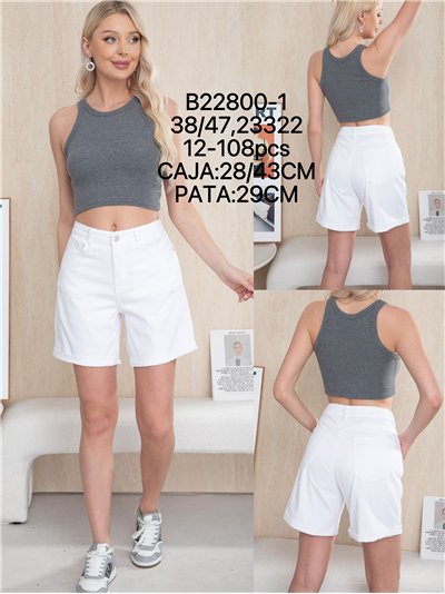 Bermuda jeans branca 2