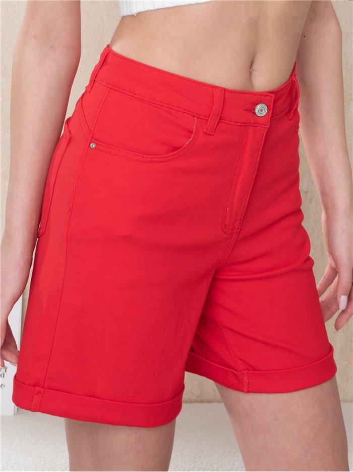 bermuda di jeans rossi